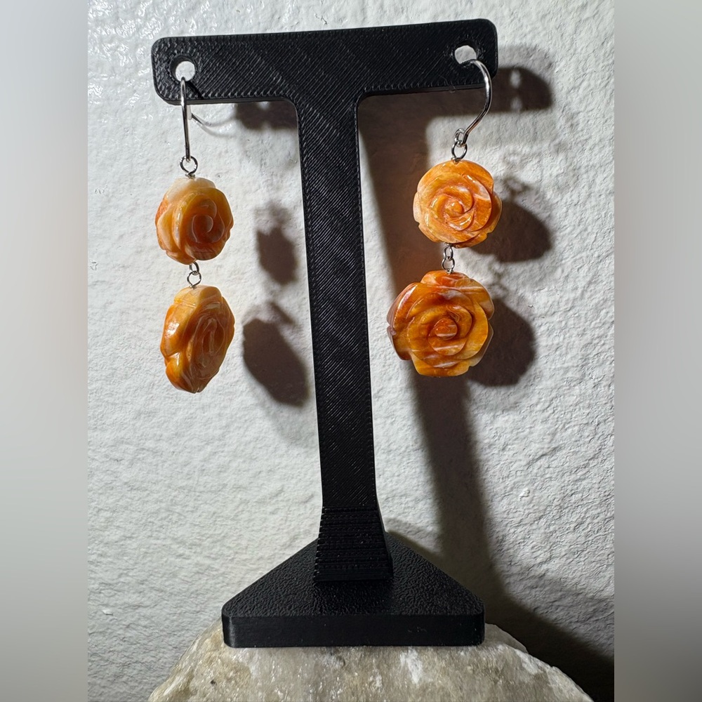 Rose-Shaped Spiny Earrings